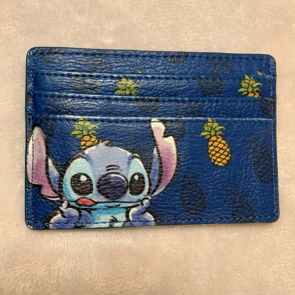 Loungefly Disney STITCH with Pineapples Blue Character Card Holder